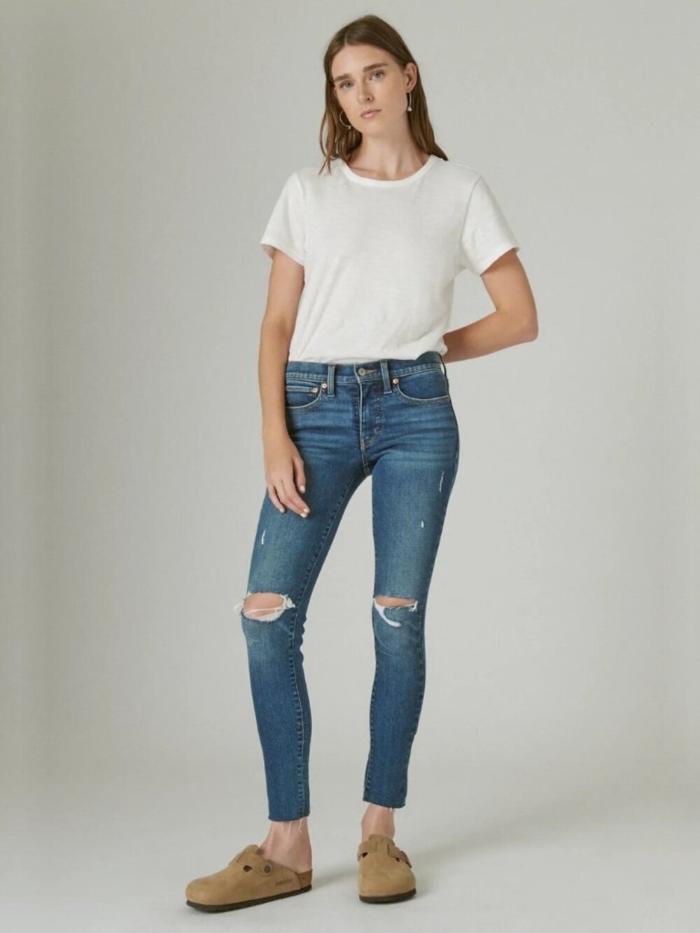 2/$30 Lucky Brand Mid Rise Ava Skinny Jeans Conness Dest CT 4/ 27 #A1820